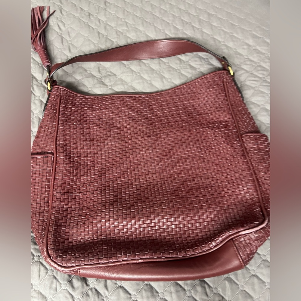 Cole Haan Maroon and Black Interior Handbag